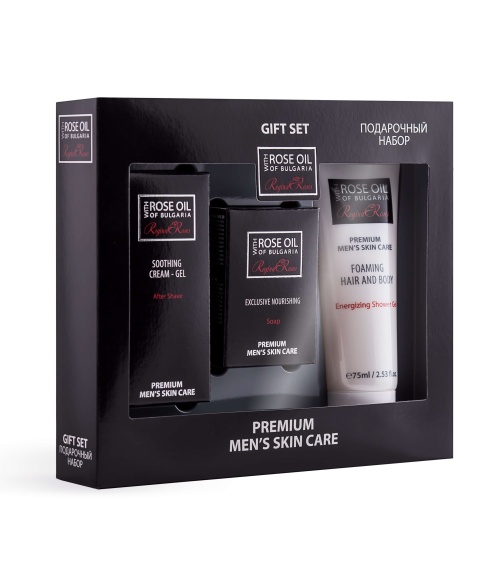 Gift Set For Men - After Shave Cream Gel 30Ml, Nourishing Soap 50G, Shower Gel 75Ml