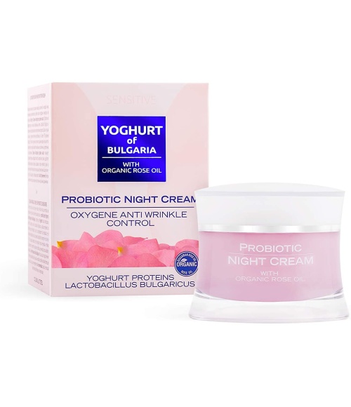 Probiotic Night Anti Wrinkle Cream Yoghurt Of Bulgaria With Organic Rose Oil 50ml
